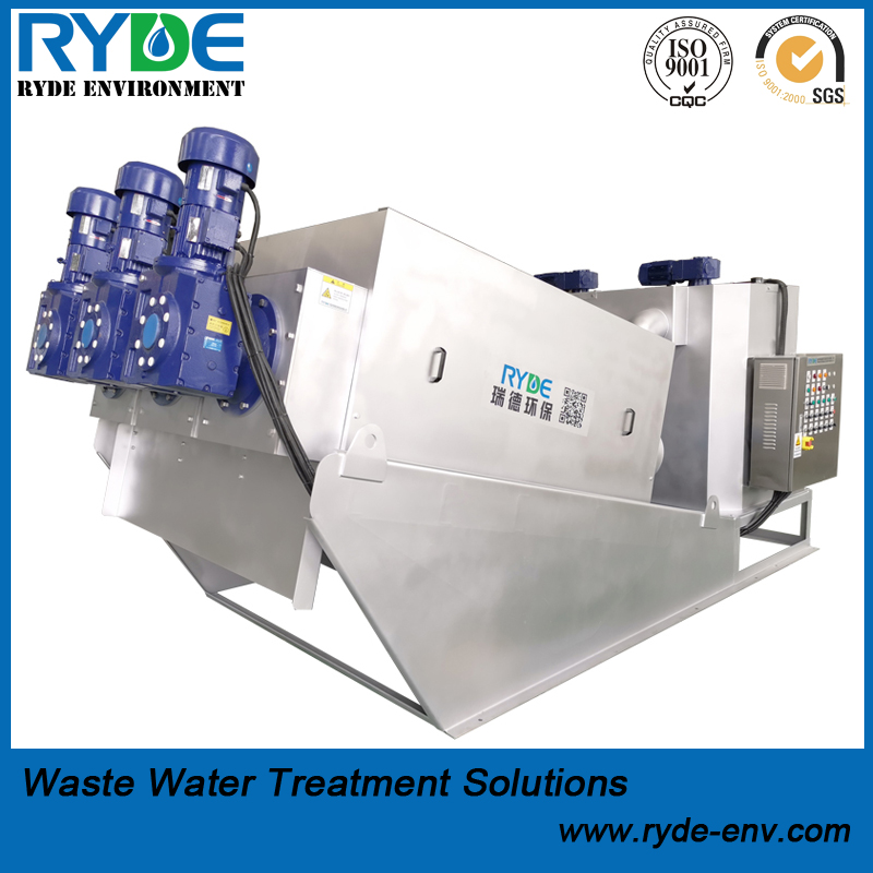 RDL403 Type Waste Water And Sludge Treatment in Pharmaceutical Industry Mud Dewatering And Thickening Machine Screw Press Dehydrator