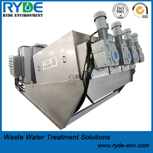 RYDL404 Type Large Processing Capacity Multi-disc Screw Press Dehydrator with Pre-thickening System Sludge Dewatering Machine